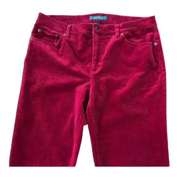 LRL Lauren Ralph Lauren jeans in red & green corduroy bundle size 12 - Picture 5 of 12